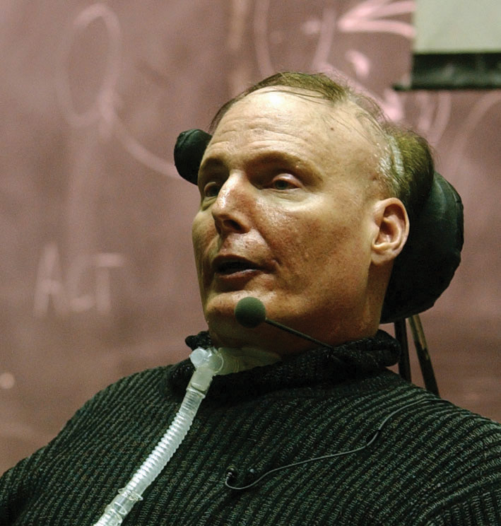 Photo of Christopher Reeve in a wheelchair