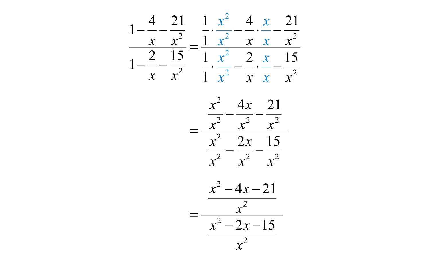 Addition And Subtraction Of Rational Algebraic Expressions Worksheets