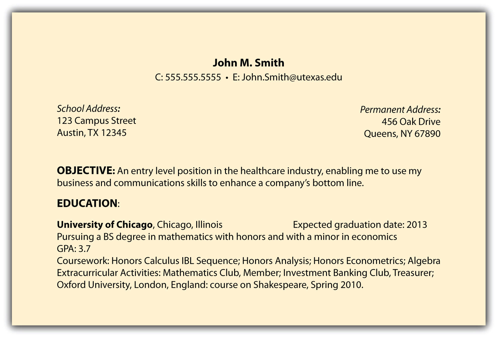 What to write in the objective section of a resume