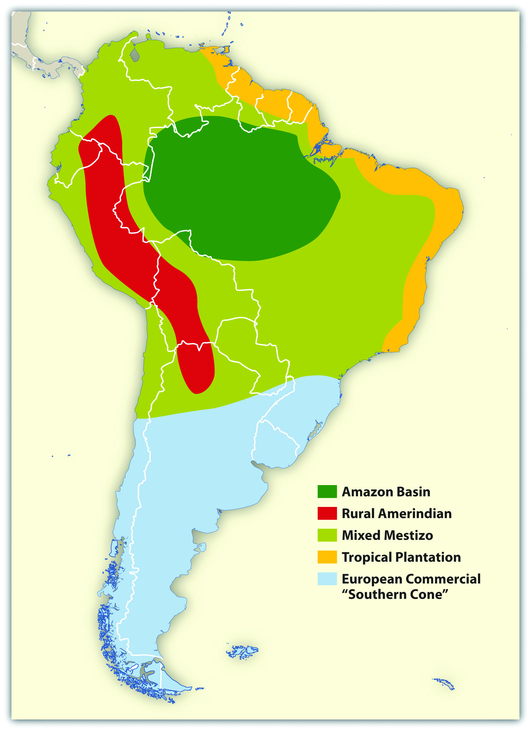 Cultural Spheres Of South America R MapPorn