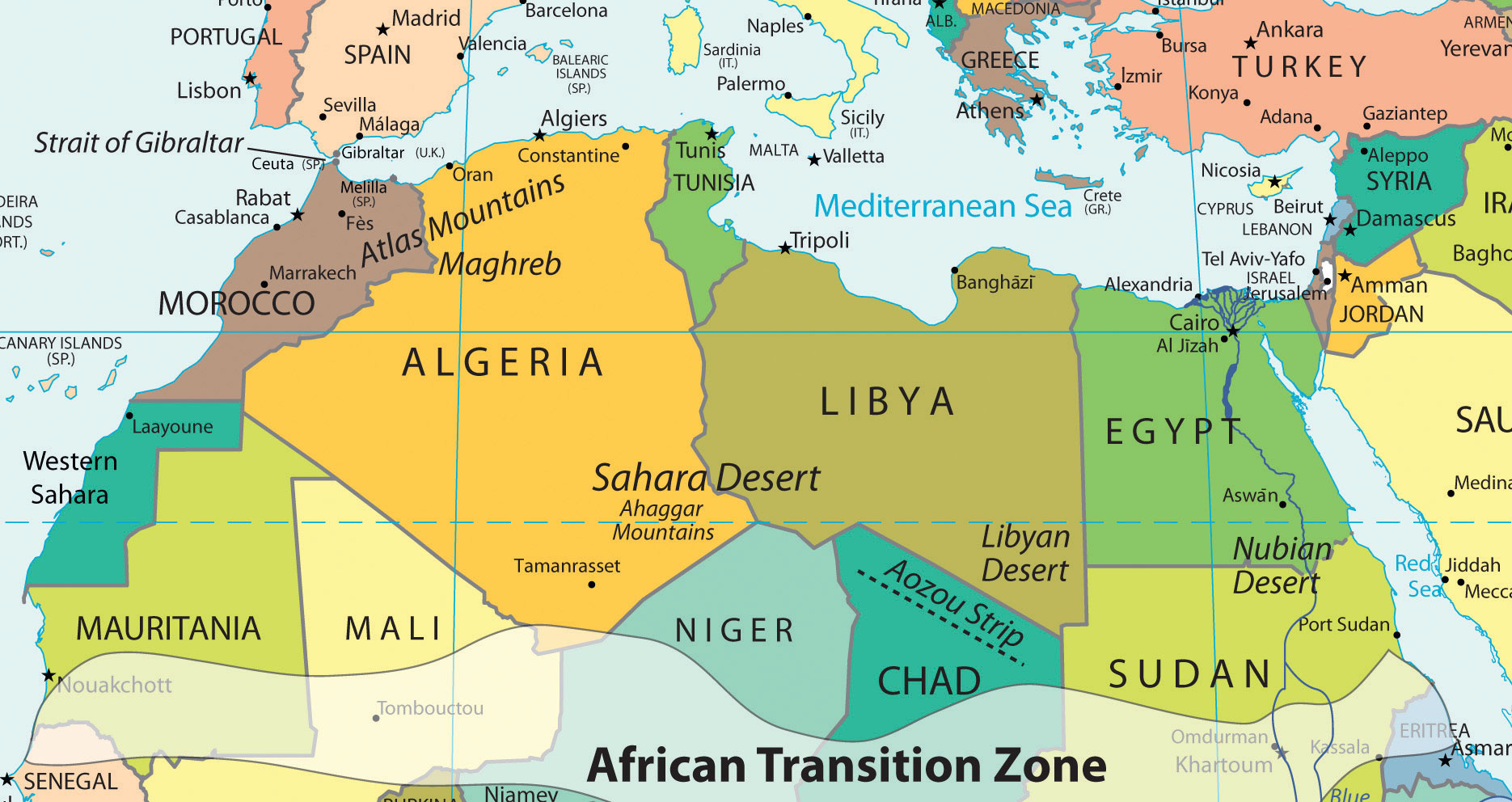 Map Of Southwest Asia North Africa 84