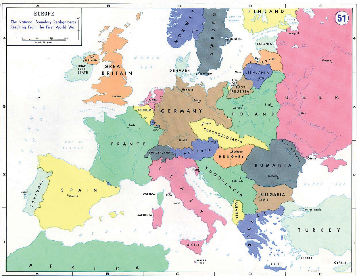 Image result for post world war 1 map