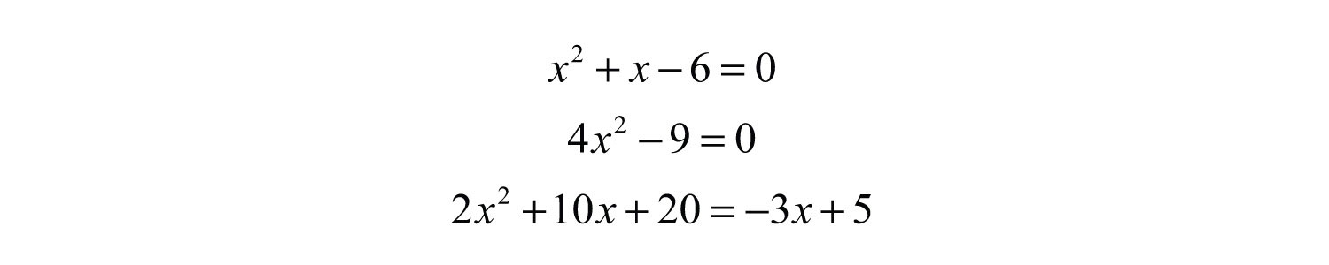 Solving Equations By Factoring