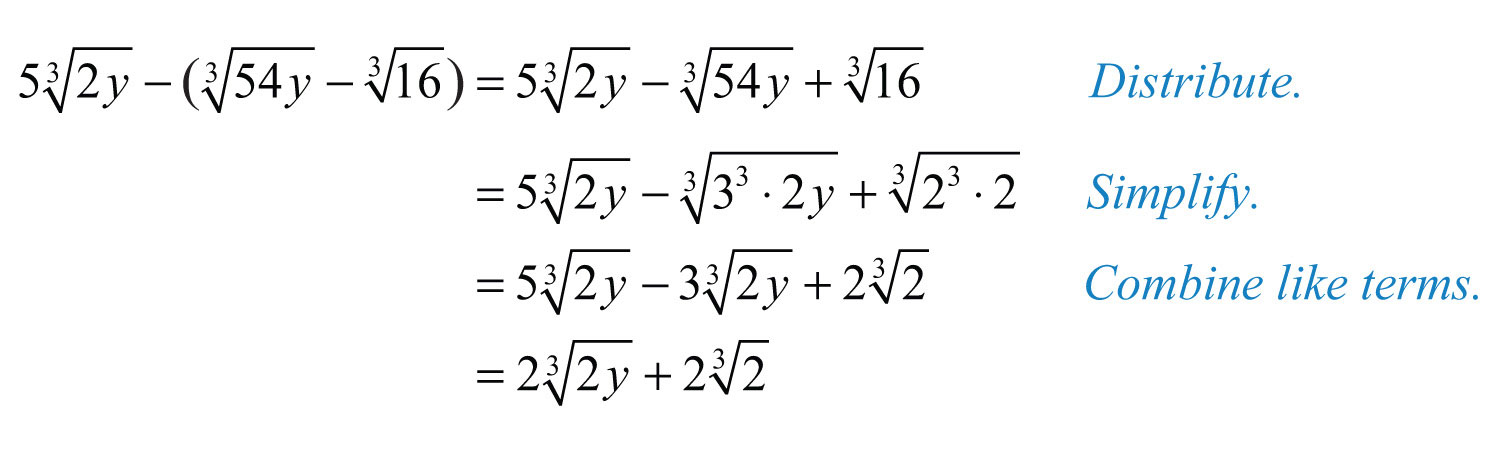 Addition Of Radical Expressions