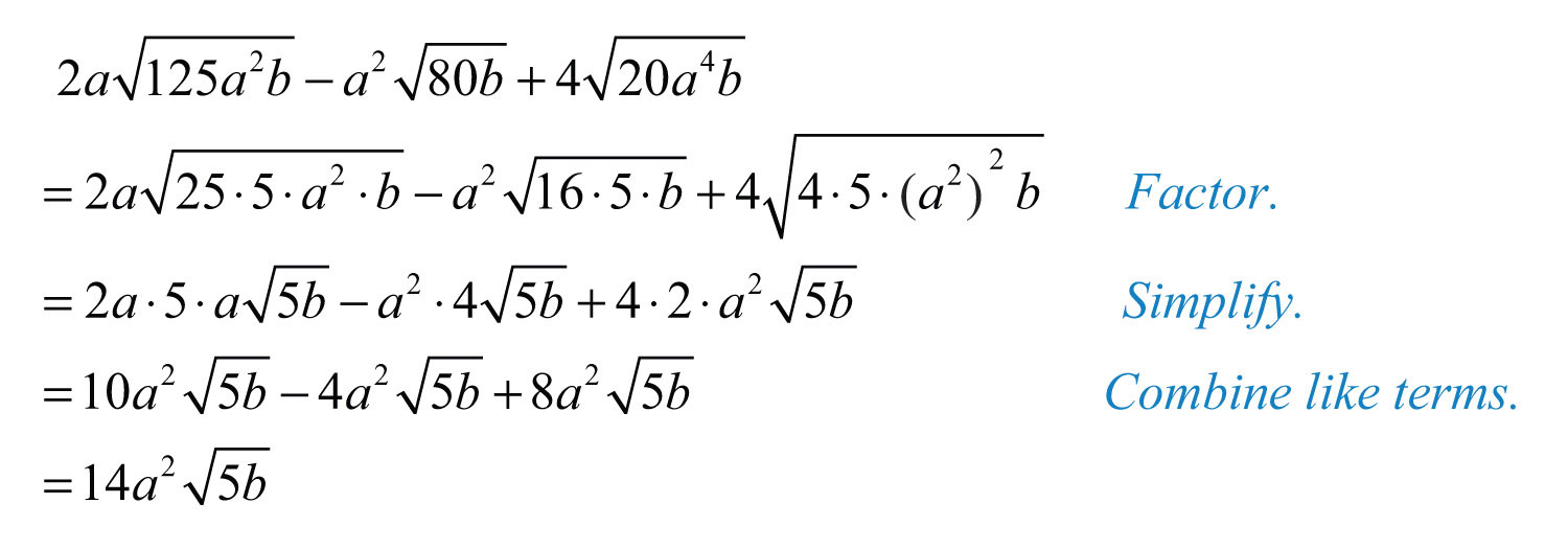 radical expressions with variables