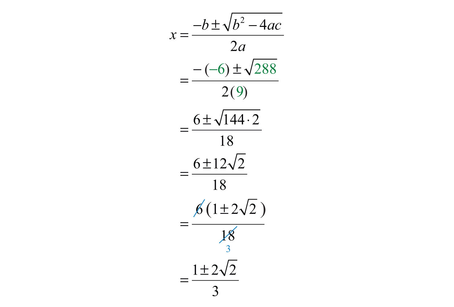 Solving with deals quadratic formula