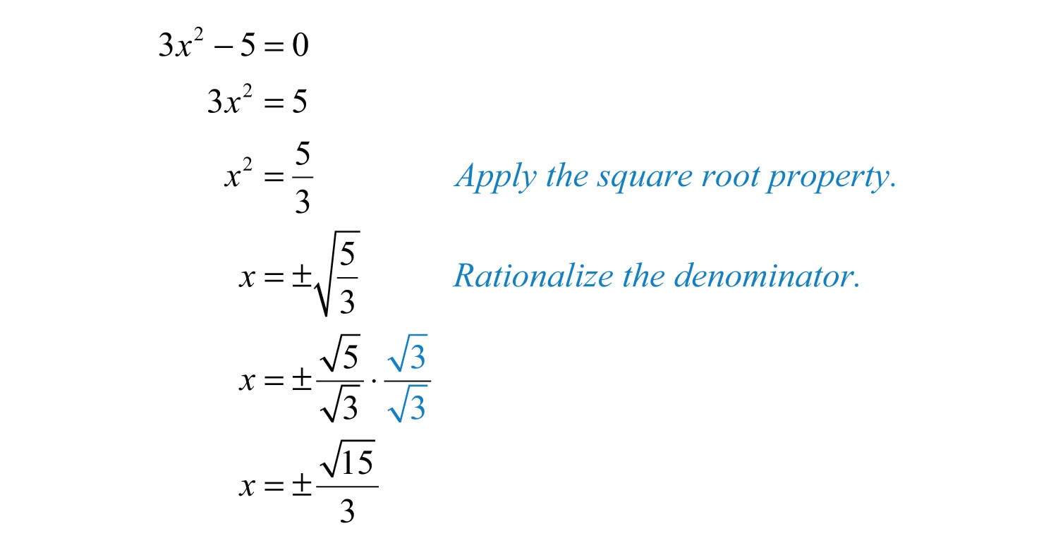 solving quadratic equations with square roots