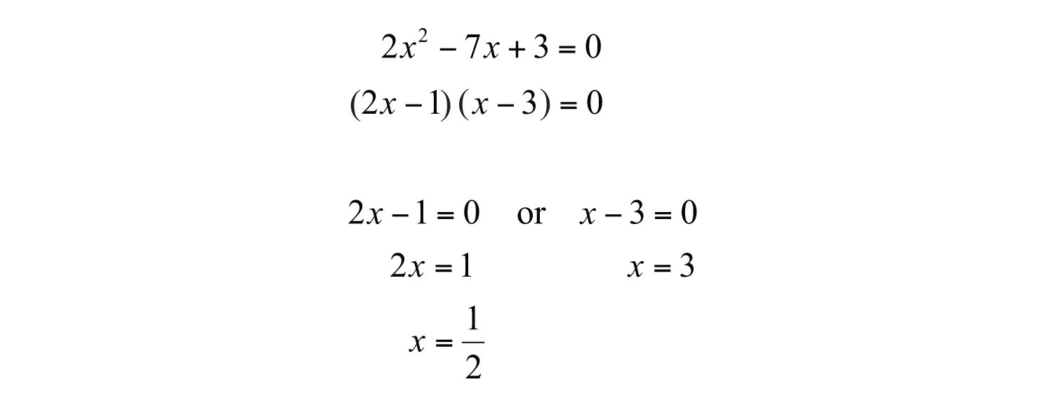 quadratic formula examples