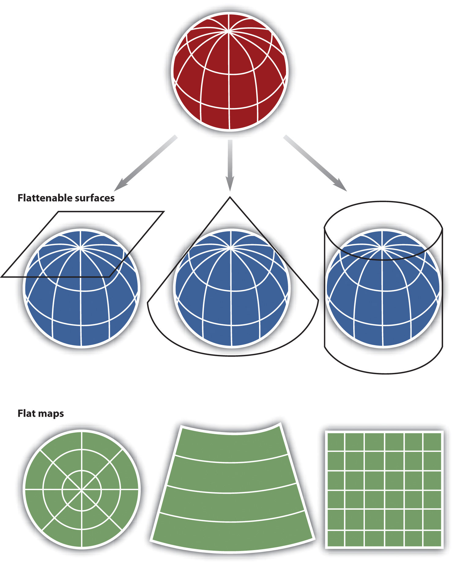 plane projection map