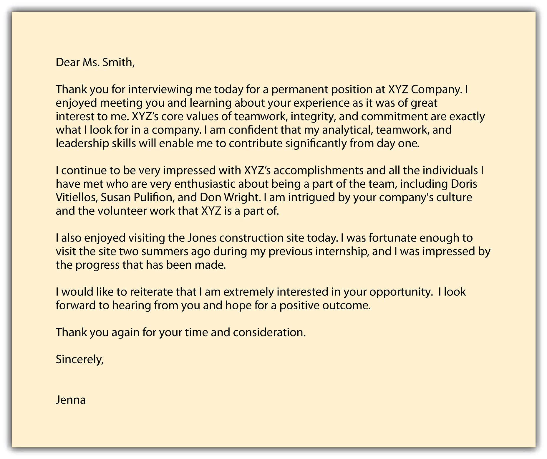 Information Interview Thank You Letter from 2012books.lardbucket.org