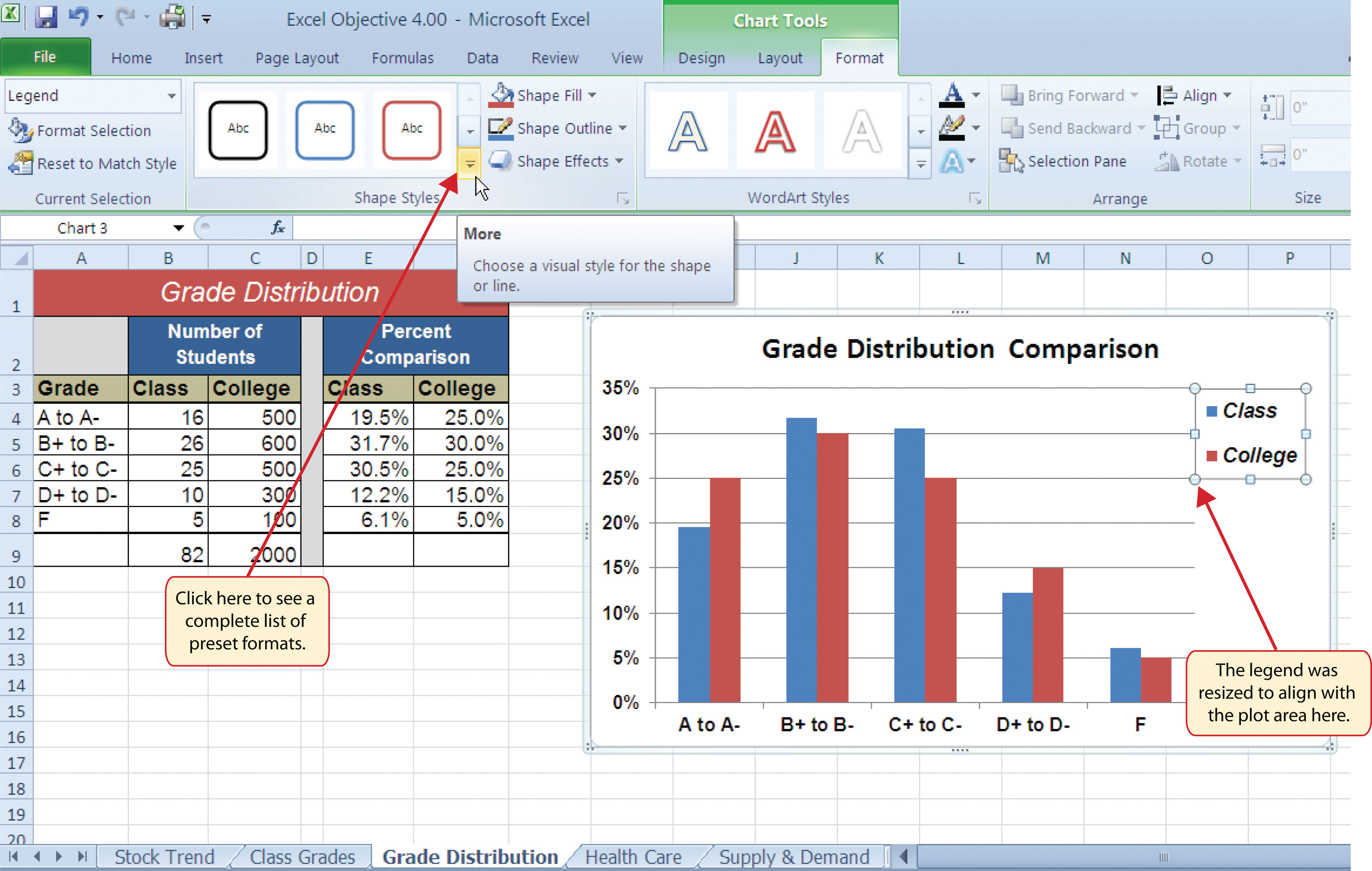 how to fix legen and axes titles microsoft excel 2011